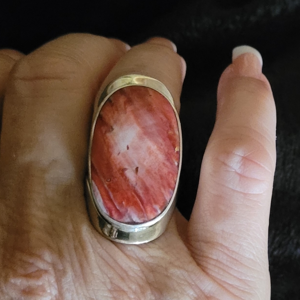 Silver Ring with Pink Stone